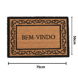 Tapete Capacho Fibra de Coco 50x75cm Kapazi - Cerca Viva