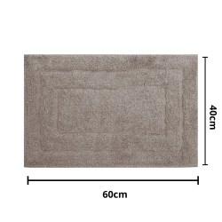 Tapete de Algodão Retangular 40x60cm Kapazi Happy - Bege