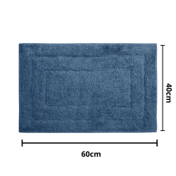 Tapete de Algodão Retangular 40x60cm Kapazi Happy - Azul