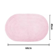 Tapete de Algodão Oval 40x60cm Kapazi - Rosa 