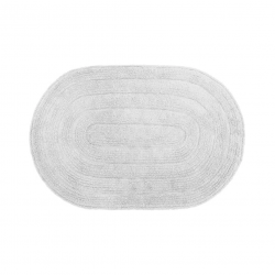 Tapete de Algodão Oval 40x60cm Kapazi - Branco