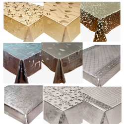 Toalha de Mesa PVC 140cm Kapazi Metalizada - por Metro