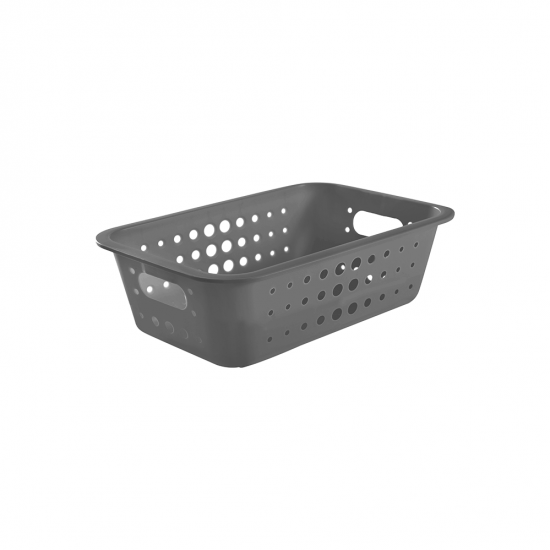 Cesto Organizador <Ou> Média Baixa 3,3L Chumbo Cesto Organizador <Ou> Média Baixa 3,3L Chumbo