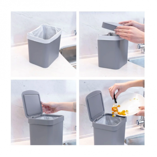 Lixeira para Pia de Cozinha 4,7L <Ou> Chumbo Lixeira para Pia de Cozinha 4,7L <Ou> Chumbo