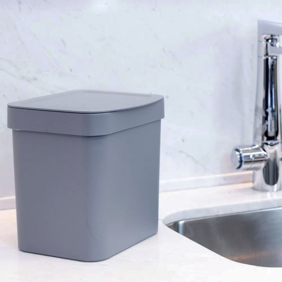 Lixeira para Pia de Cozinha 4,7L <Ou> Chumbo Lixeira para Pia de Cozinha 4,7L <Ou> Chumbo