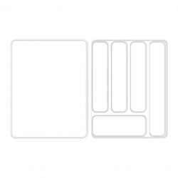 Organizador de Talheres com Tampa <Ou> Natural