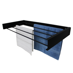 Varal de Parede MagicMax Maxeb Preto