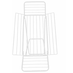 Varal de Chão de Aço com 4 Abas Maxeb Branco Varal de Chão de Aço com 4 Abas Maxeb Branco