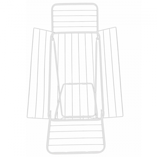 Varal de Chão de Aço com 4 Abas Maxeb Branco Varal de Chão de Aço com 4 Abas Maxeb Branco