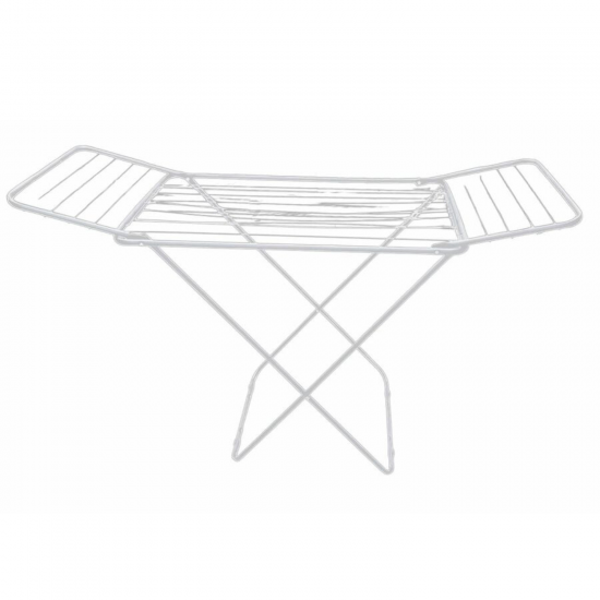Varal de Chão de Aço com 4 Abas Maxeb Branco Varal de Chão de Aço com 4 Abas Maxeb Branco