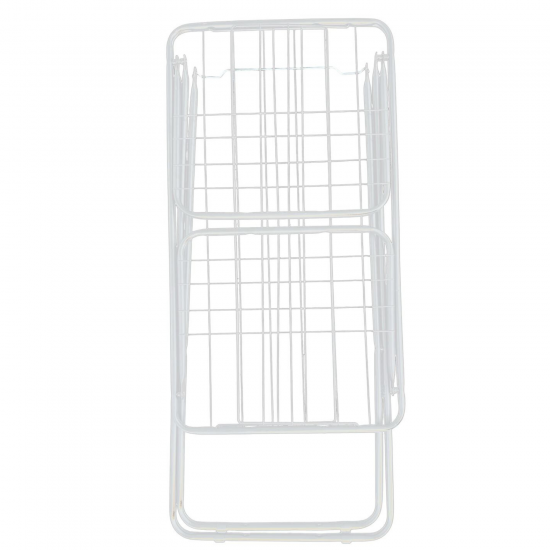 Varal de Chão de Aço com 4 Abas Maxeb Branco Varal de Chão de Aço com 4 Abas Maxeb Branco