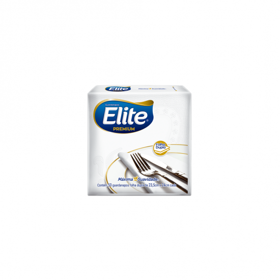 Guardanapo de Papel Lips Elite Folha Dupla 23,5x24cm com 50 folhas