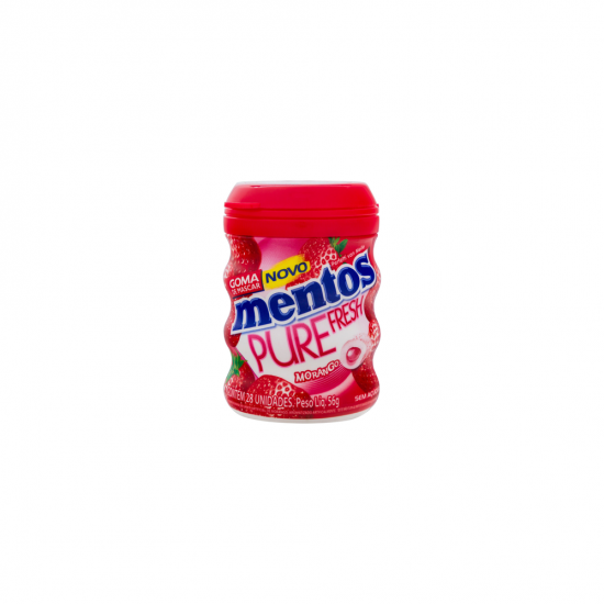 Goma de Mascar Mentos 56g Morango