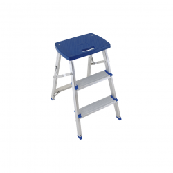 Escada de Alumínio 3 Degraus Banqueta MOR Escada de Alumínio 3 Degraus Banqueta MOR