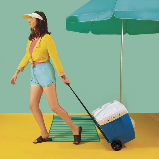 Caixa Térmica MOR com Rodas 42L Azul Caixa Térmica MOR com Rodas 42L Azul