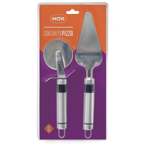 Conjunto para Pizza de Inox MOR com 2 peças
