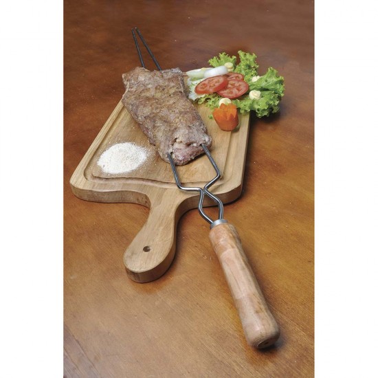 Espeto para Churrasco Duplo 65cm MOR