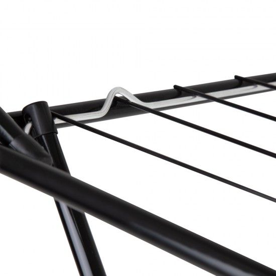 Varal de Chão de Aço com Abas MOR Slim Preto Varal de Chão de Aço com Abas MOR Slim Preto