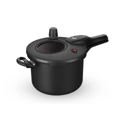 Panela de Pressão Antiaderente Indução Cerâmico 4,5L com Visor MTA Cerâmico Grafite 