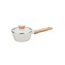 Panela de Indução Cerâmica 1,8L Carmela Vanilla MTA Ceramic Flon 18cm