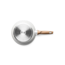 Panela de Indução Cerâmica 1,8L Carmela Vanilla MTA Ceramic Flon 18cm