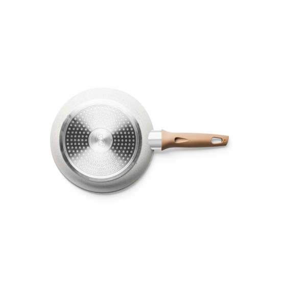 Frigideira de Indução Cerâmica Carmela Vanilla 1,7L MTA Ceramic Flon 24cm 