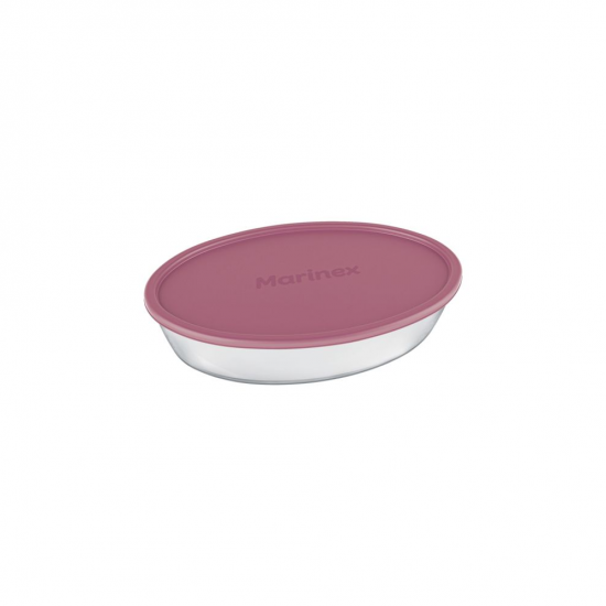 Assadeira de Vidro Oval 2,4L Marinex com Tampa Assadeira de Vidro Oval 2,4L Marinex com Tampa