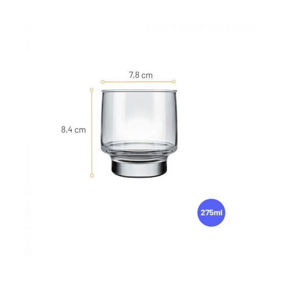 Copo de Vidro 275mL Nadir SM Firenzi Rocks Copo de Vidro 275mL Nadir SM Firenzi Rocks