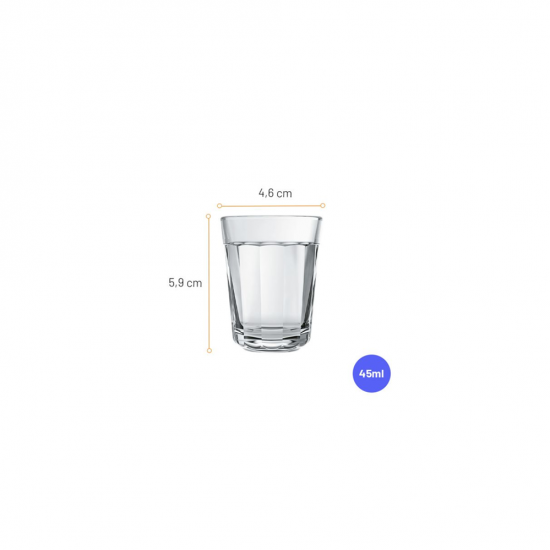 Copo de Vidro Dose 45mL Nadir Americaninho
