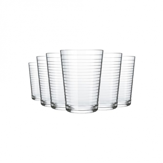 Jogo de Copo de Vidro 265mL Nadir Ginga com 6 peças Jogo de Copo de Vidro 265mL Nadir Ginga com 6 peças