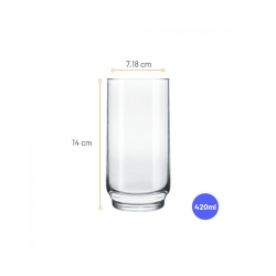 Jogo de Copo de Vidro 410mL Nadir Lights com 6 peças Jogo de Copo de Vidro 410mL Nadir Lights com 6 peças