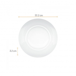 Prato de Vidro Fundo 22,2cm Duralex Astral Prato de Vidro Fundo 22,2cm Duralex Astral