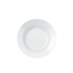 Prato de Vidro Fundo 23cm Duralex Opaline Menu Branco Prato de Vidro Fundo 23cm Duralex Opaline Menu Branco