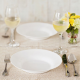 Prato de Vidro Fundo 23cm Duralex Opaline Menu Branco Prato de Vidro Fundo 23cm Duralex Opaline Menu Branco