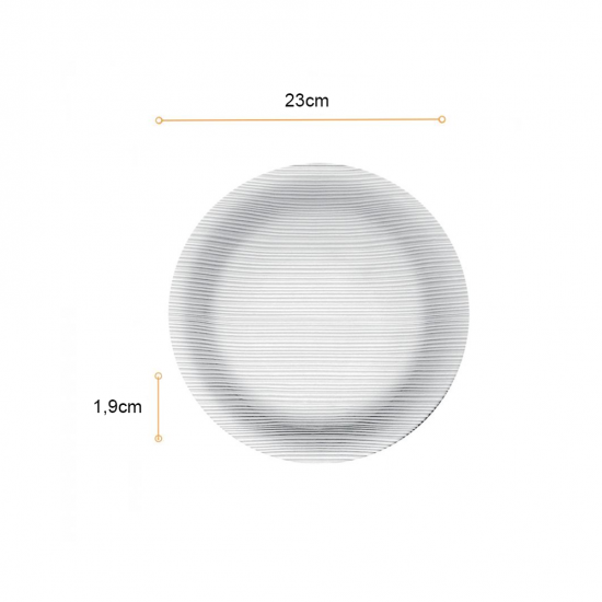 Prato de Vidro Raso 23cm Duralex Diamante Prato de Vidro Raso 23cm Duralex Diamante