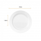 Prato de Vidro Raso 24cm Duralex Opaline Menu Branco Prato de Vidro Raso 24cm Duralex Opaline Menu Branco