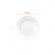 Prato de Vidro Sobremesa 19cm Duralex Opaline Menu Branco Prato de Vidro Sobremesa 19cm Duralex Opaline Menu Branco