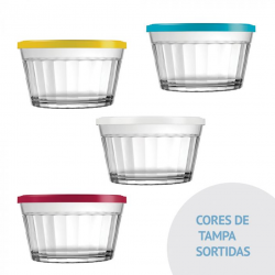 Tigela de Vidro com Tampa Nadir Americano 1L