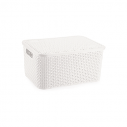 Caixa Organizadora 16L Nitron Rattan Branco Caixa Organizadora 16L Nitron Rattan Branco