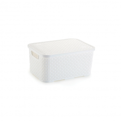 Caixa Organizadora 8L Nitron Rattan Branco 