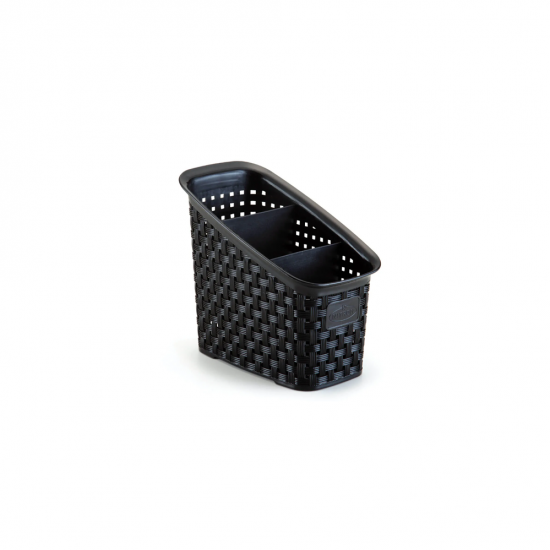Organizador Multiuso Nitron Rattan Preto Organizador Multiuso Nitron Rattan Preto