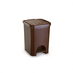 Lixeira com Pedal 12L Nitron Vime Marrom