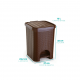 Lixeira com Pedal 12L Nitron Vime Marrom Lixeira com Pedal 12L Nitron Vime Marrom