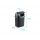 Lixeira com Tampa Basculante 4,5L Nitron Preta Lixeira com Tampa Basculante 4,5L Nitron Preta