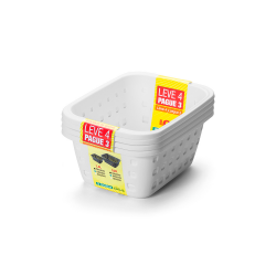 Cesto Organizador Ordene Pequeno Branco 1,4L LEVE 4 PAGUE 3