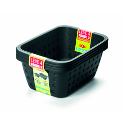 Cesto Organizador Ordene Médio Preto 3L LEVE 4 PAGUE 3