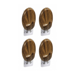 Gancho Adesivo Pequeno Madeira Ordene Aplik com 4 unid.