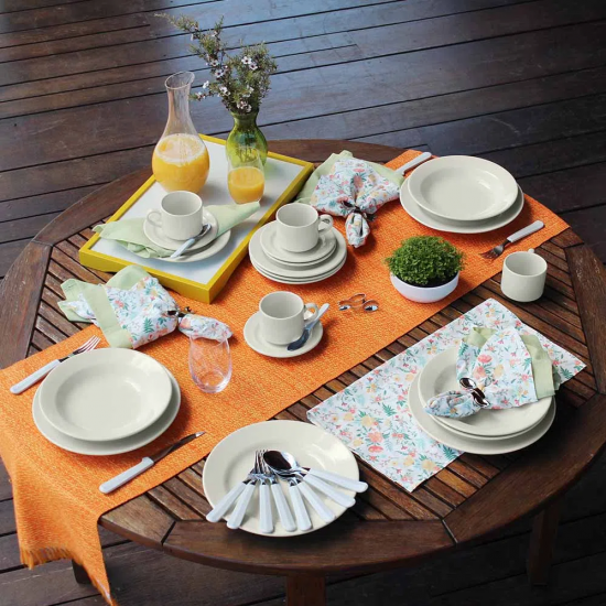 Prato de Louça para Sobremesa 18cm Biona Branco Prato de Louça para Sobremesa 18cm Biona Branco