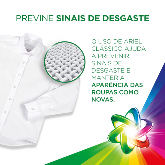 Lava Roupas Líquido Ariel Clássico 3L Cores Radiantes Lava Roupas Líquido Ariel Clássico 3L Cores Radiantes