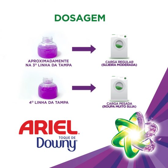 Lava Roupas Líquido Concentrado Ariel Toque de Downy 1,2L Lava Roupas Líquido Concentrado Ariel Toque de Downy 1,2L